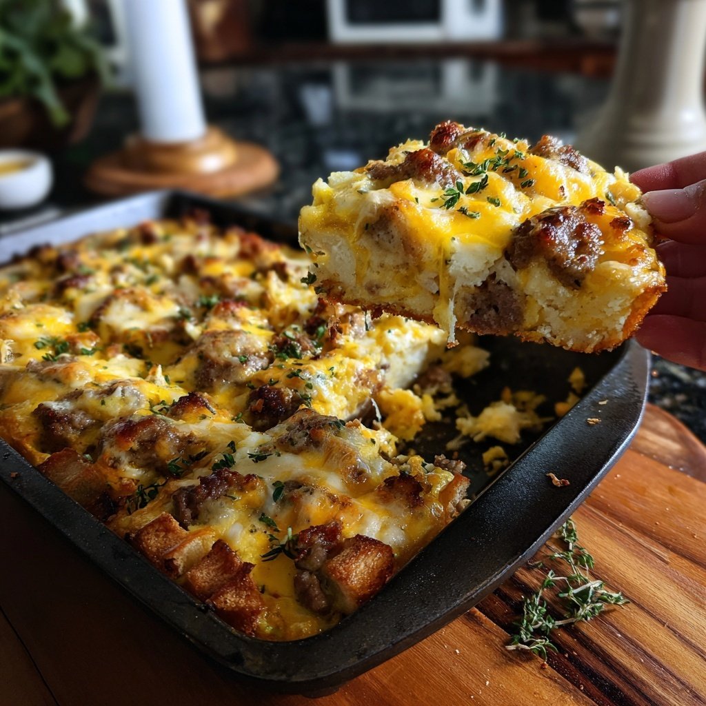 Breakfast Egg And Sausage Bake