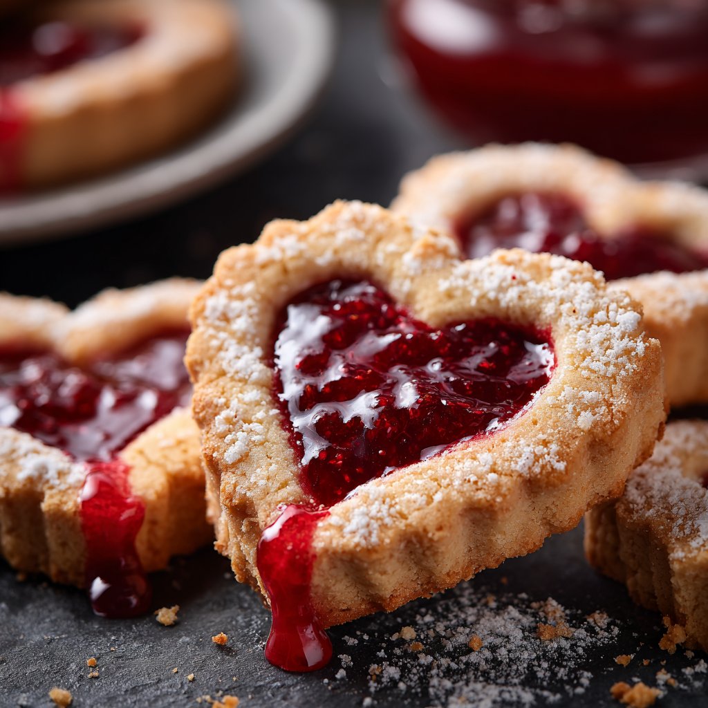 Heart-Shaped Linzer Cookies