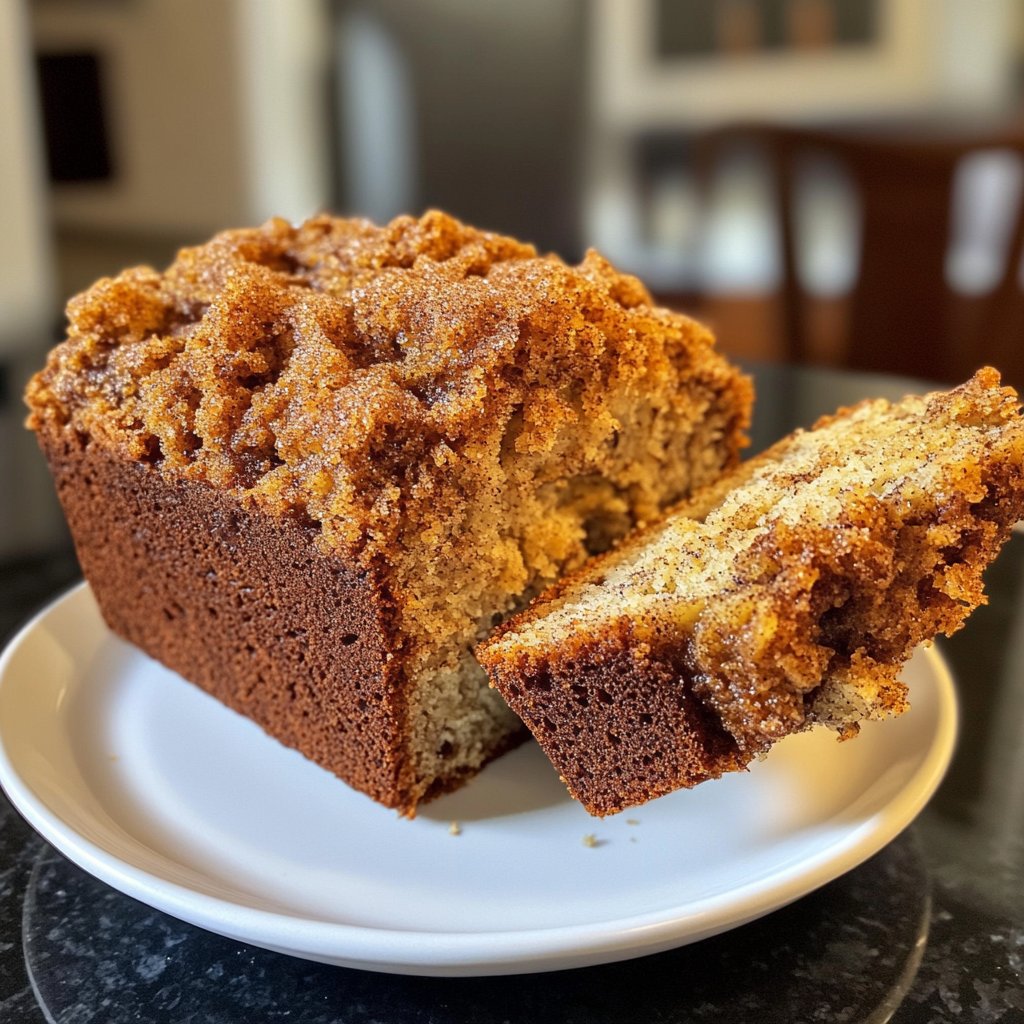 Banana Bread with Cinnamon Sugar Topping Recipe
