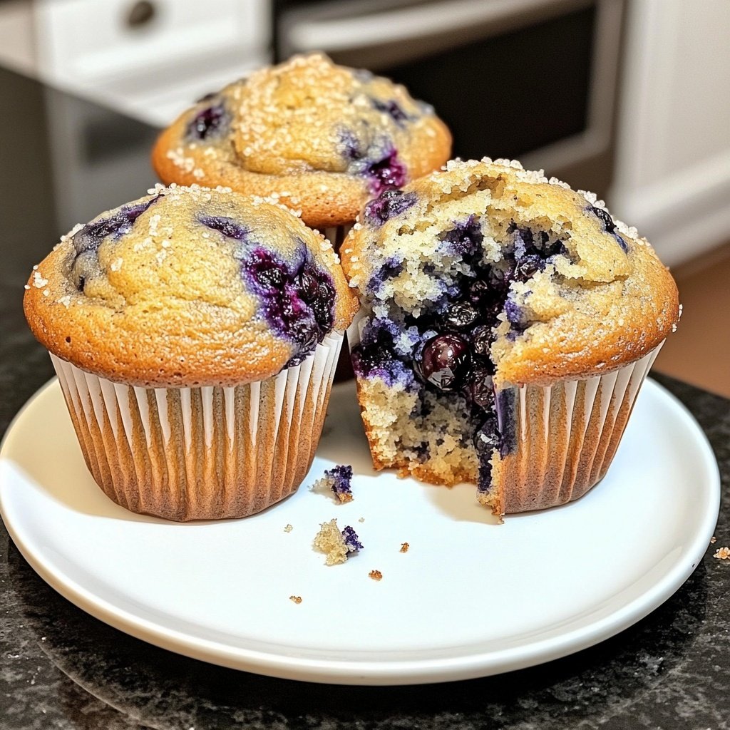 Bakery Style Blueberry Muffins