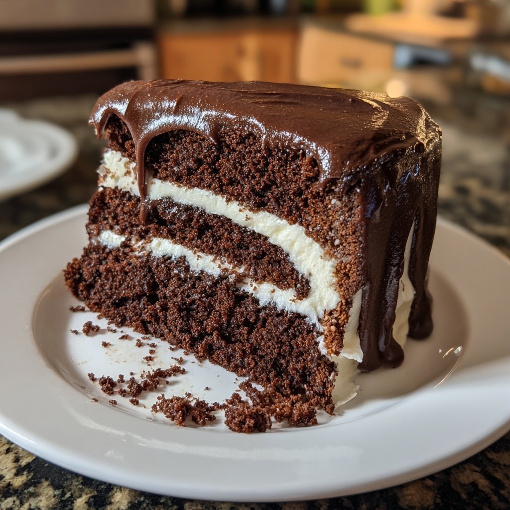 Chocolate Cake With Sour Cream Frosting