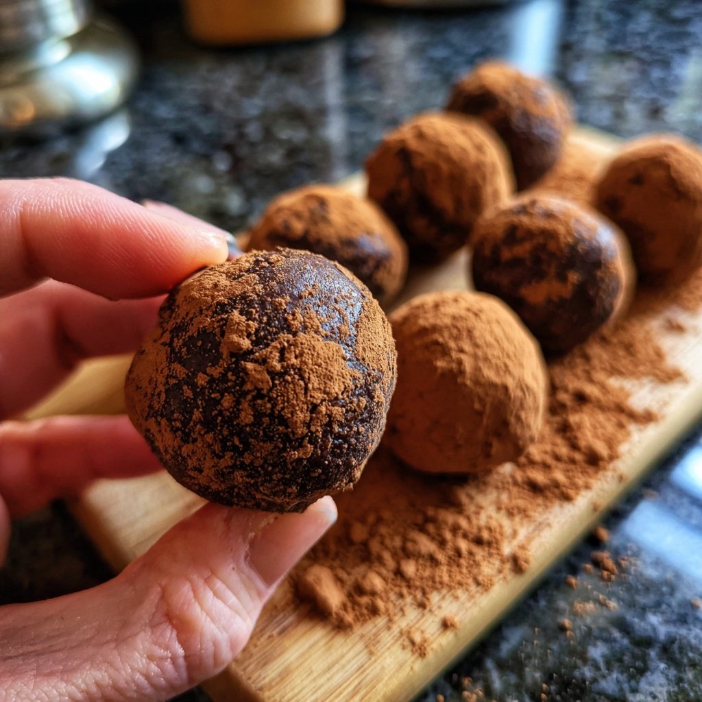 Protein Balls with Cocoa Powder