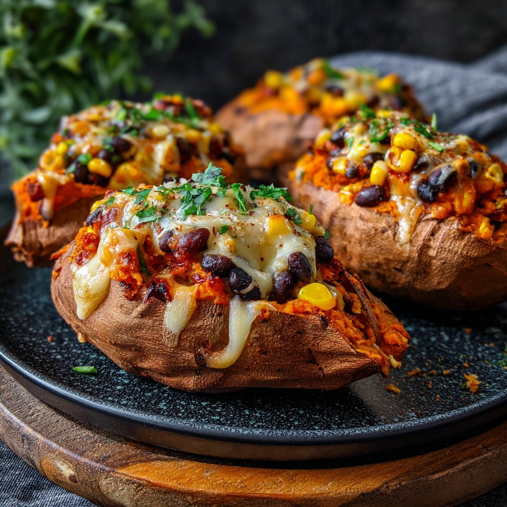 Valentine Dinner Stuffed Sweet Potatoes
