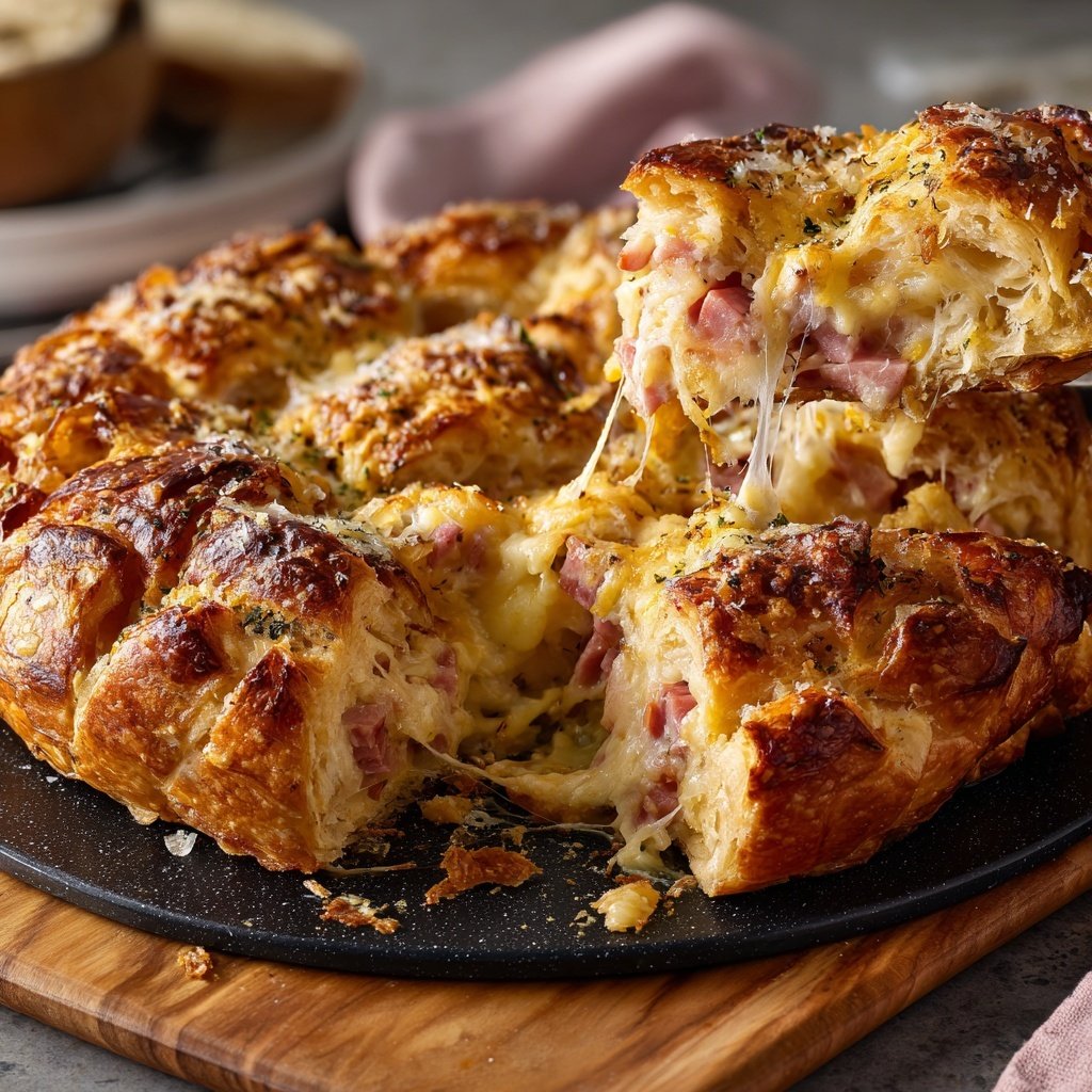 Ham And Cheese Croissant Bake