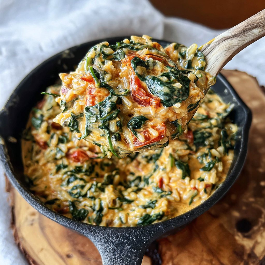 Creamy Spinach Tomato Rice