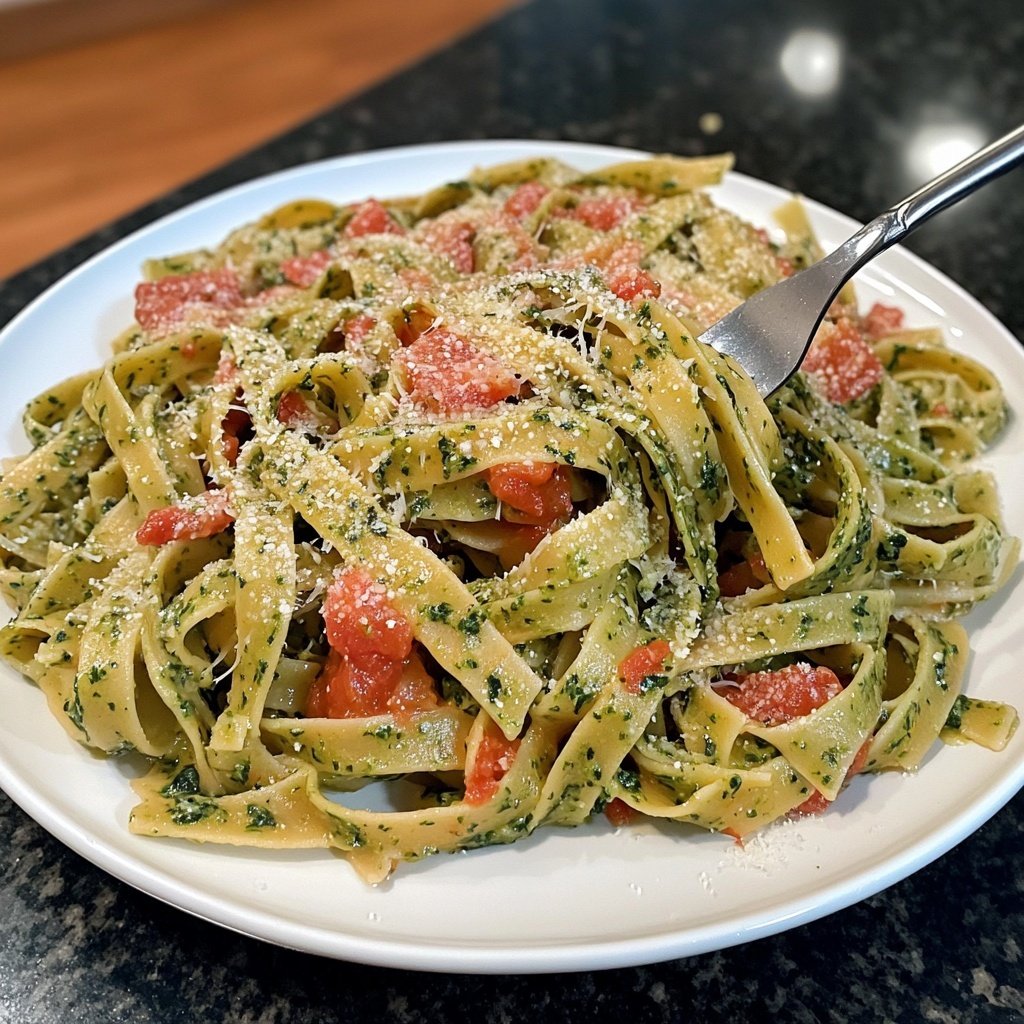 Delicious Spinach Tomato Pasta