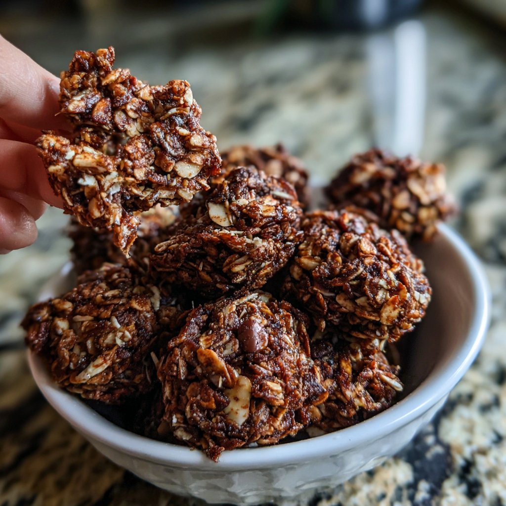 Chocolate Almond Coconut Granola Bites
