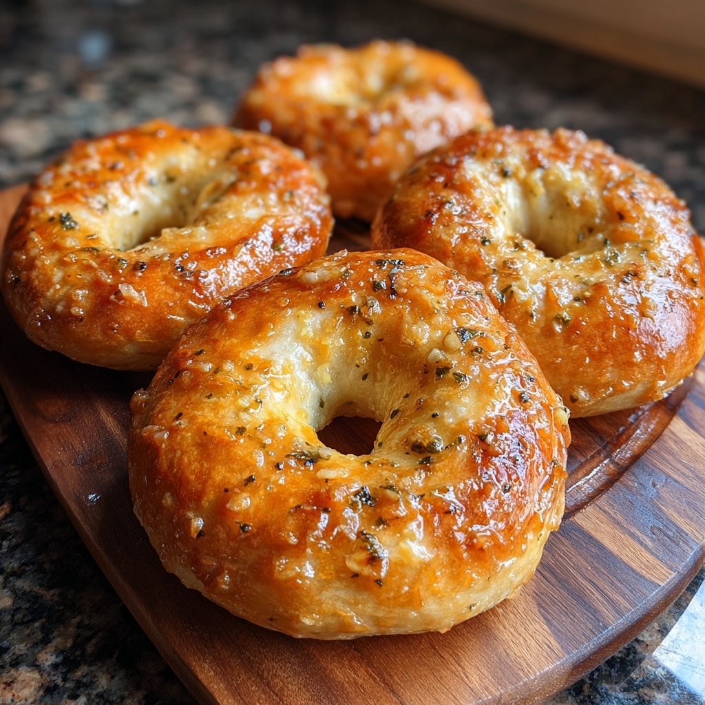 Protein Bagels With Garlic Butter