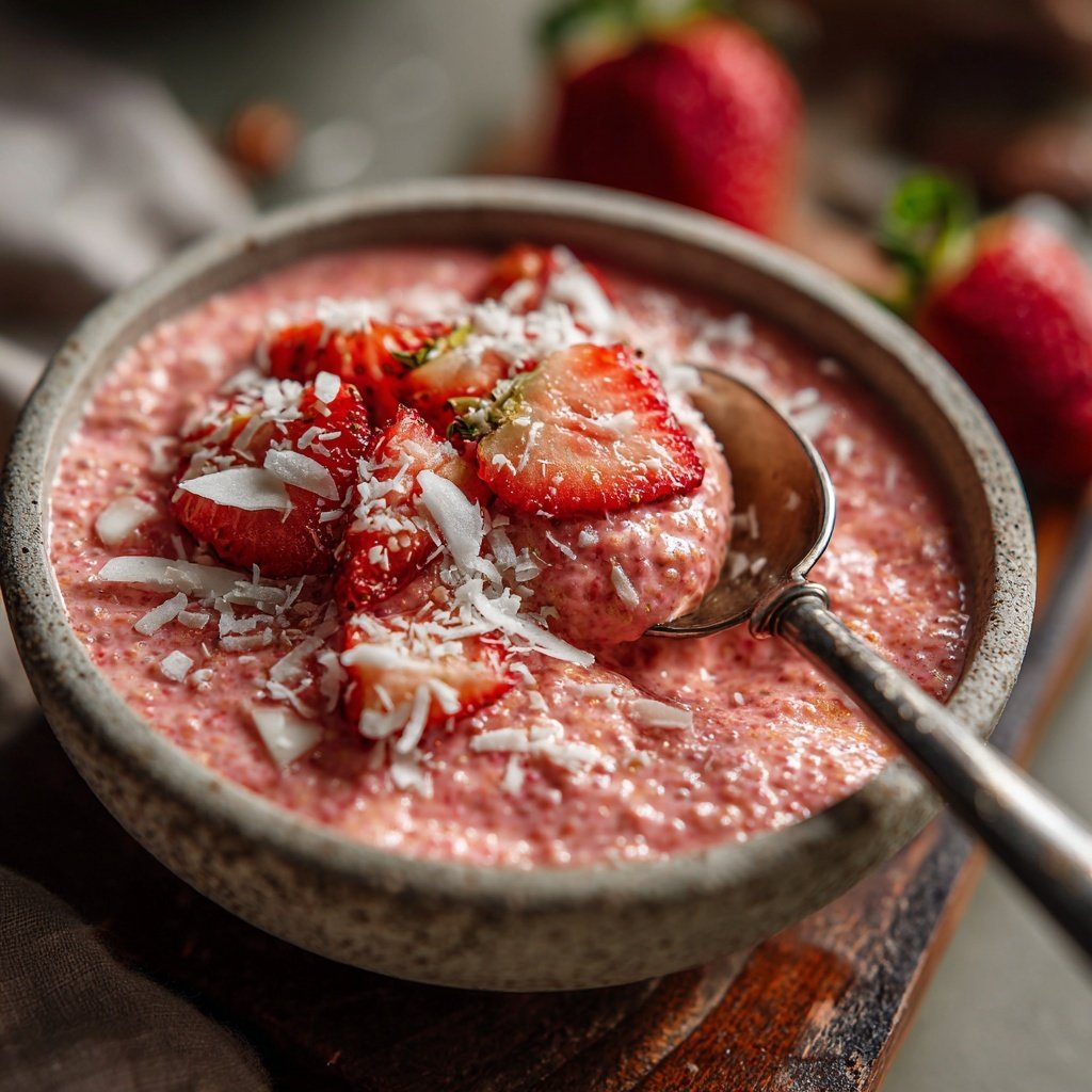 Strawberry Coconut Chia Pudding