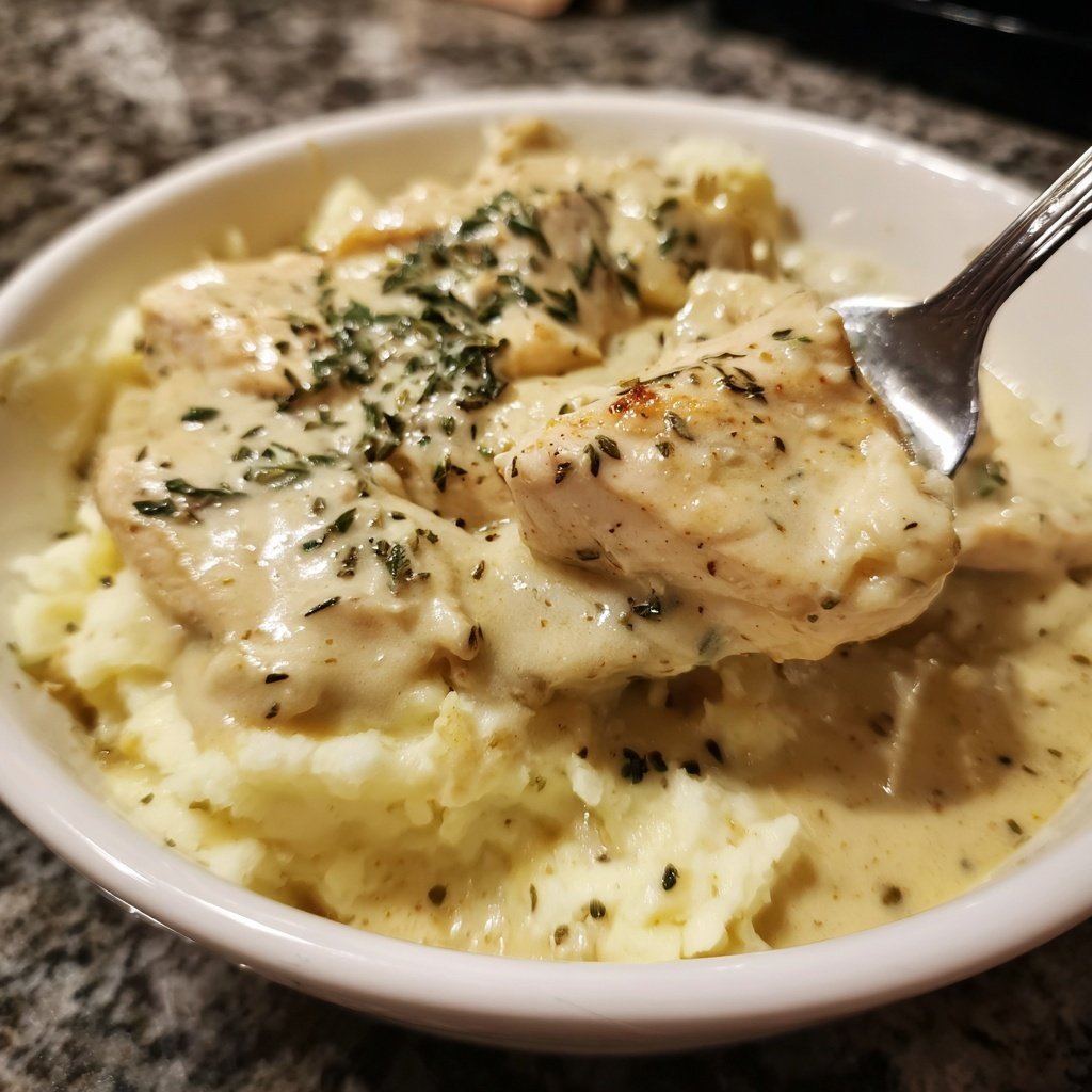 Comfort Food Creamy Chicken and Mashed Potatoes