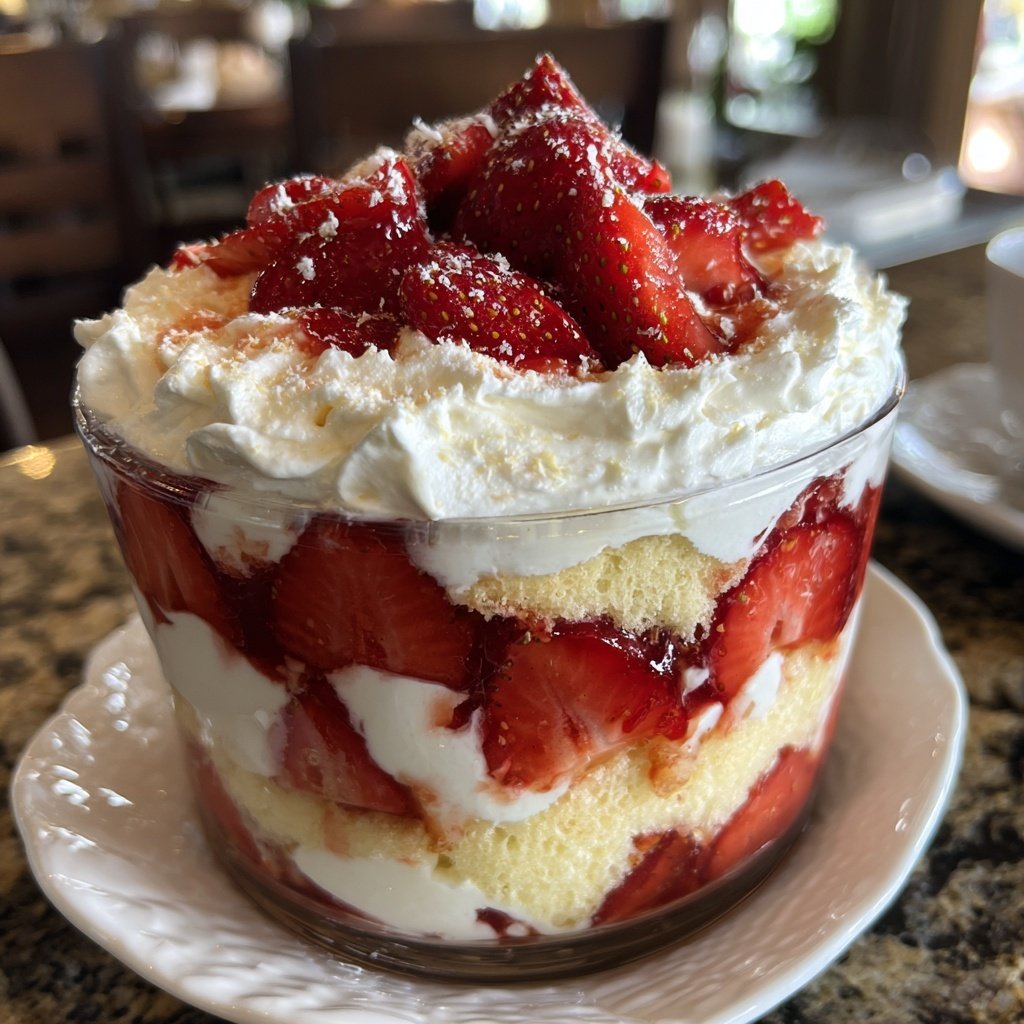 Fresh Strawberry Shortcake Trifle