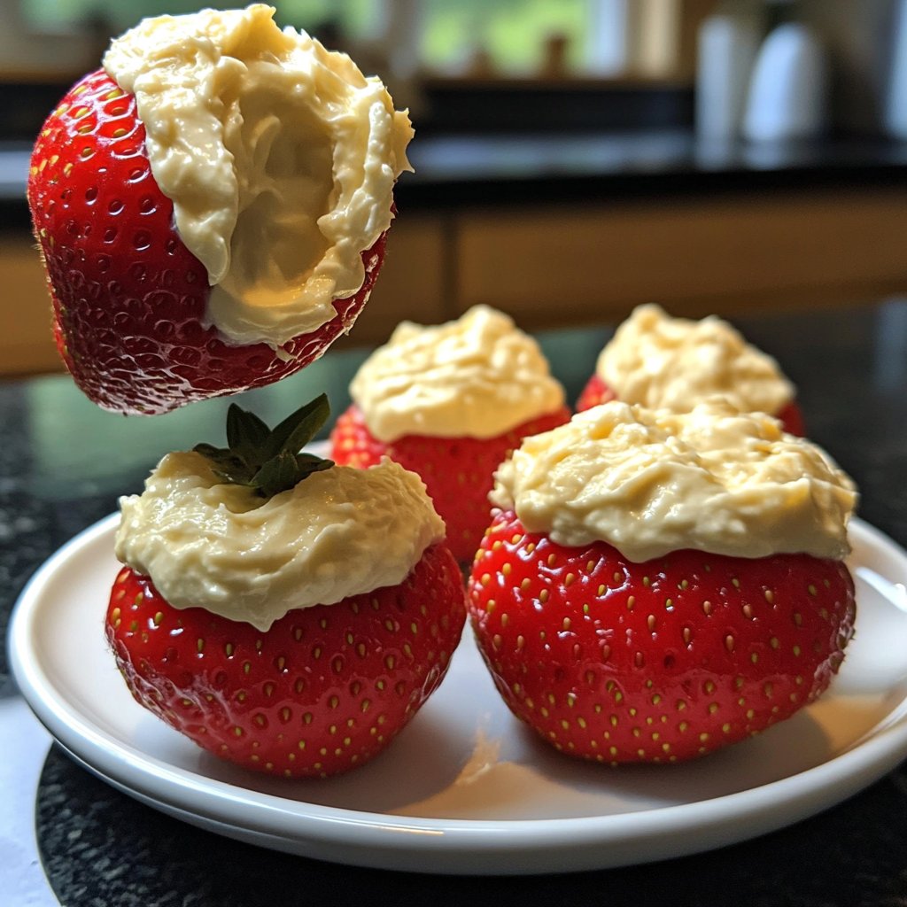 Cheesecake Stuffed Strawberries